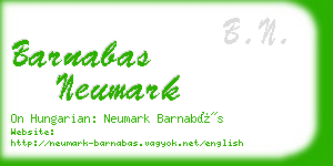 barnabas neumark business card